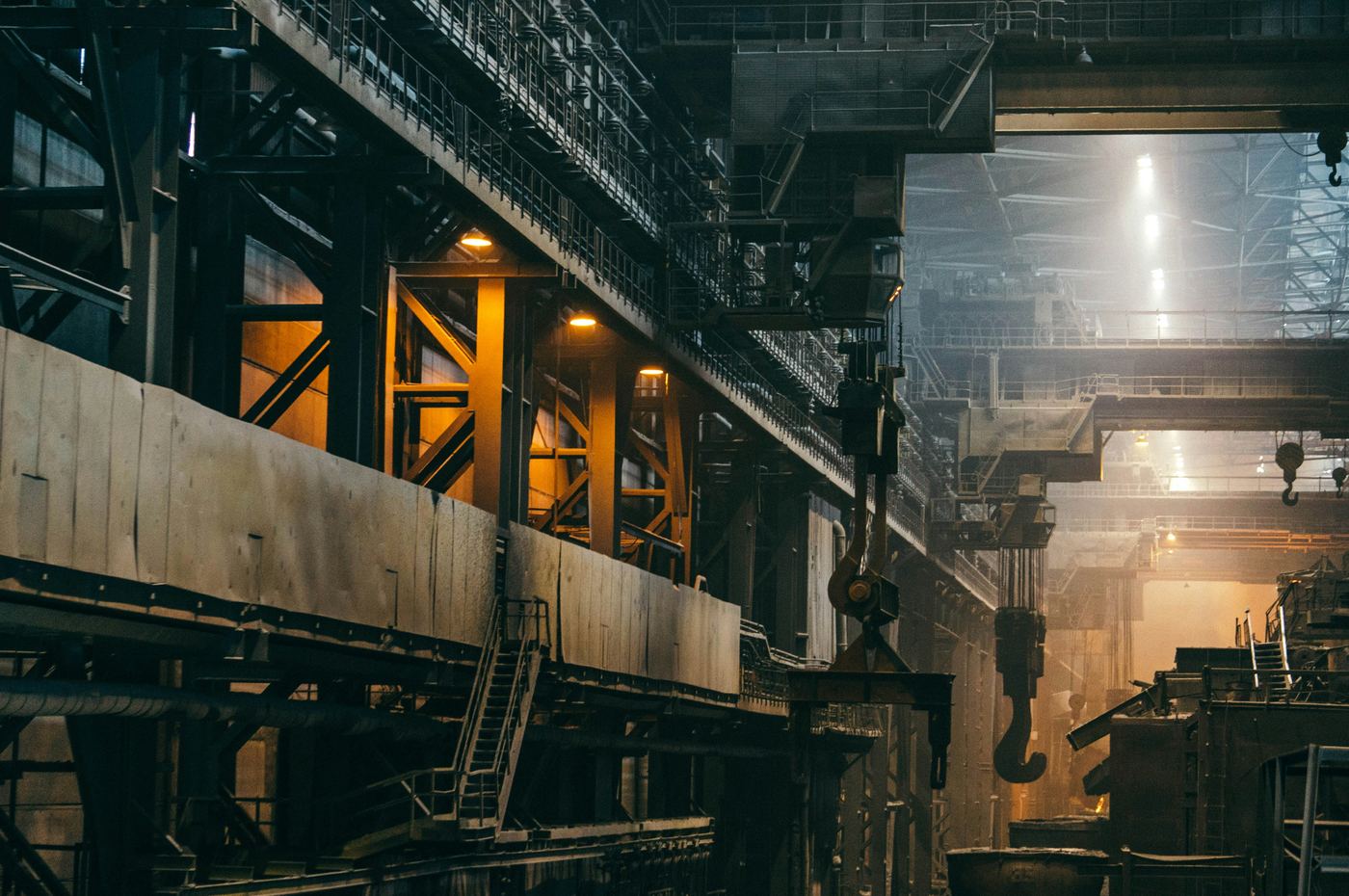 Zware industrie, werkomgeving in de staalindustrie